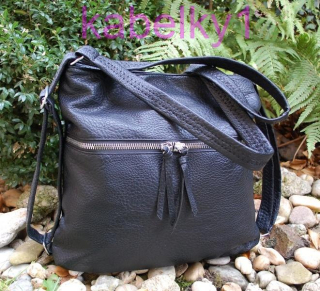 Batoh bordový crossbody stříbrné kování prošívaná