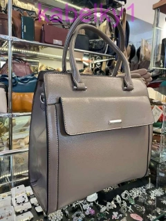 Kabelka šedá elegantní tři oddělení SILVIA ROSA
